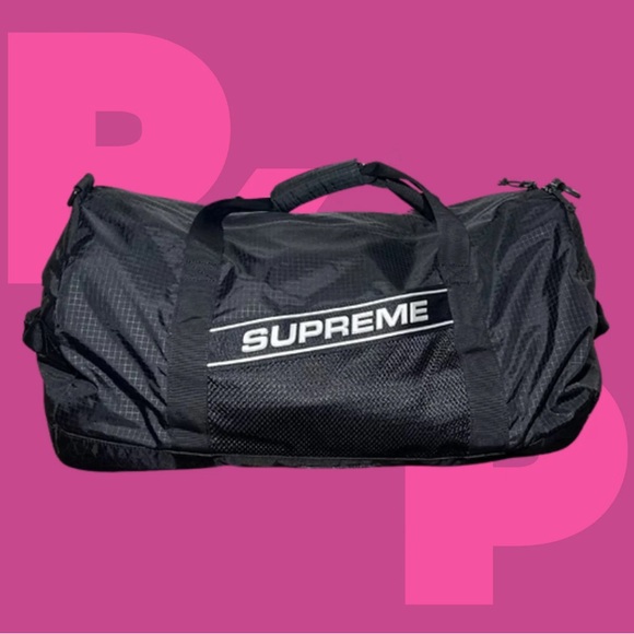 Supreme Logo Duffle Bag Black